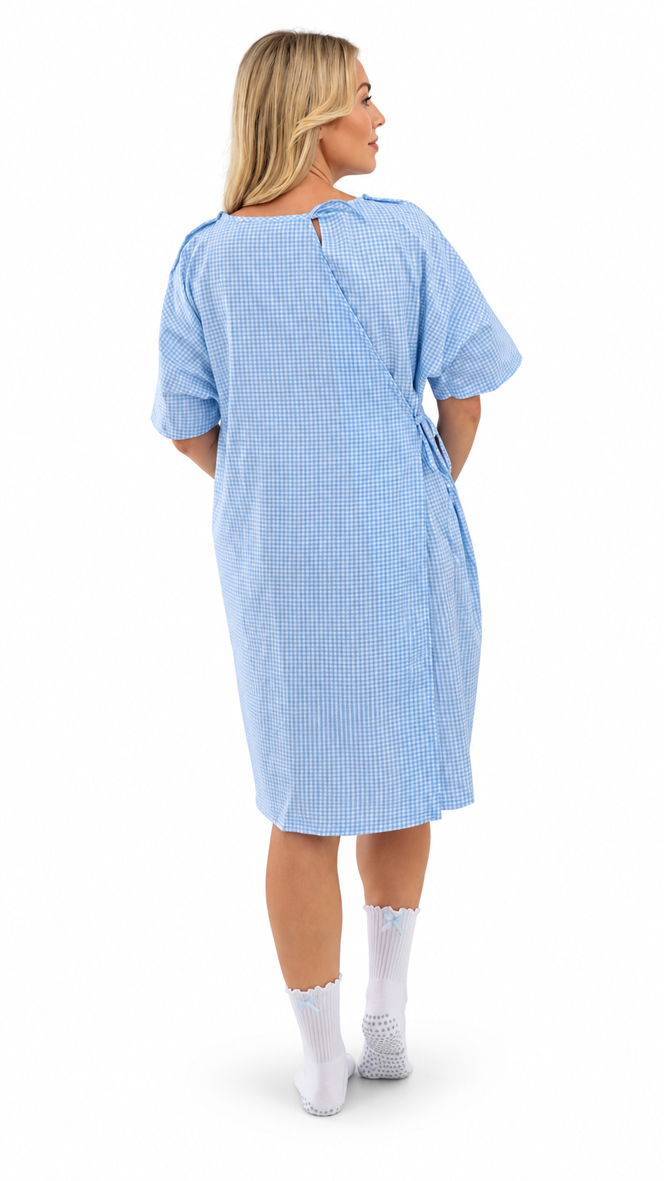 The Blue Gingham Birth Gown