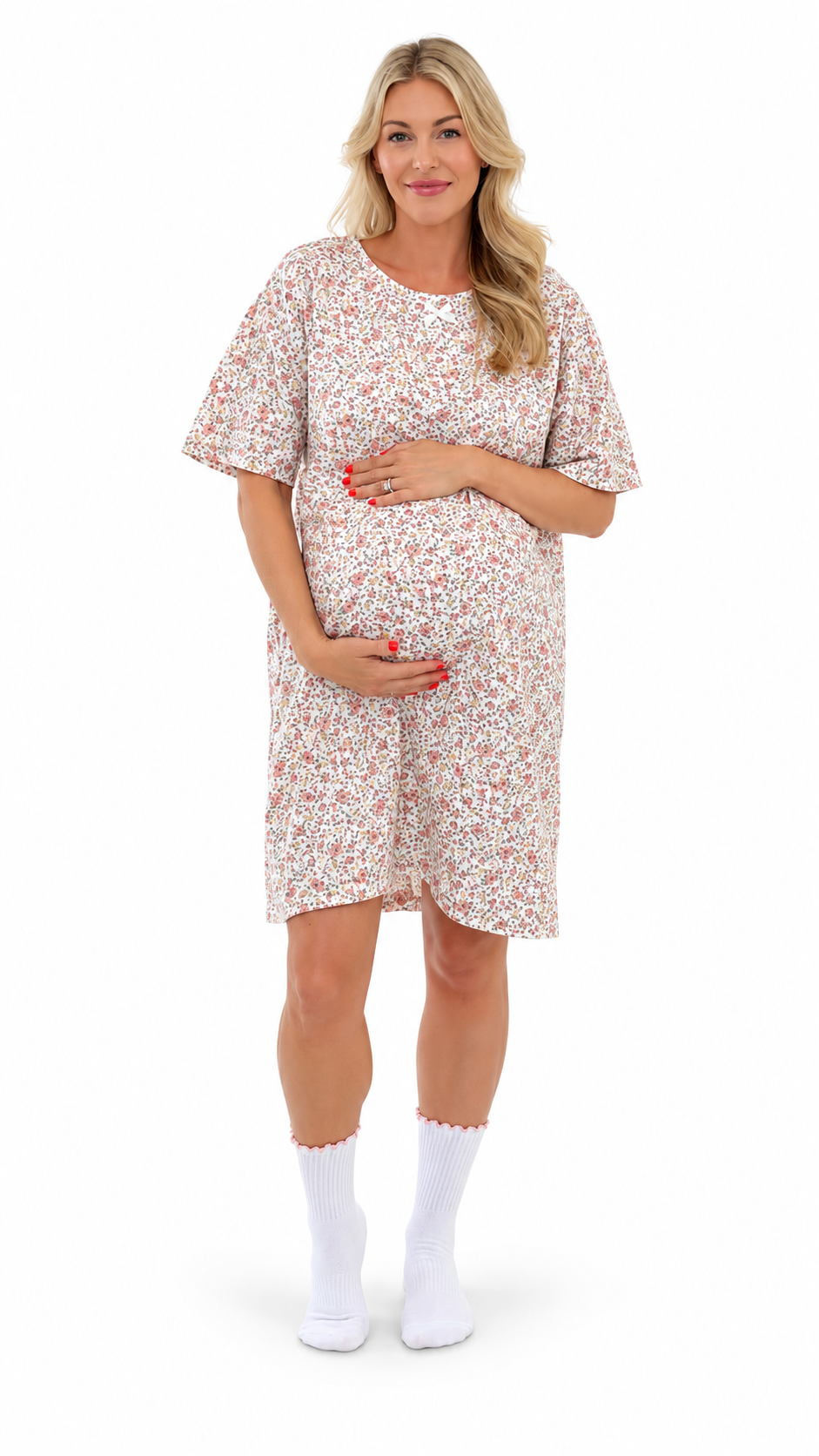 The Pink Bloom Birth Gown